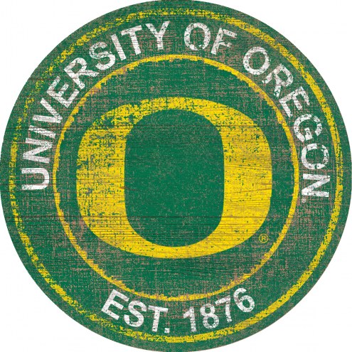 Oregon Ducks 24&quot; Heritage Logo Round Sign