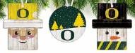 Oregon Ducks 3-Pack Christmas Ornament Set