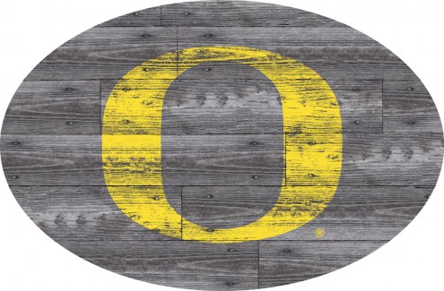 Oregon Ducks 46&quot; Distressed Wood Oval Sign