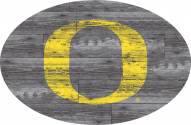Oregon Ducks 46" Distressed Wood Oval Sign