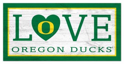 Oregon Ducks 6&quot; x 12&quot; Love Sign