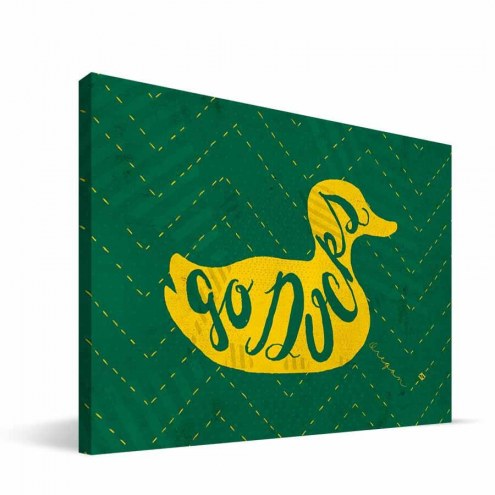 Oregon Ducks 8&quot; x 12&quot; Mascot Canvas Print
