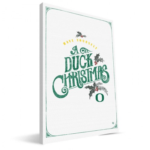 Oregon Ducks 8&quot; x 12&quot; Merry Little Christmas Canvas Print