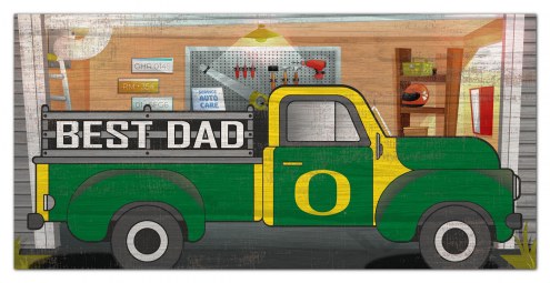 Oregon Ducks Best Dad Truck 6&quot; x 12&quot; Sign