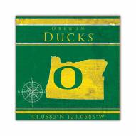 Oregon Ducks Coordinates 10" x 10" Sign