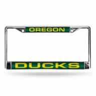Oregon Ducks Laser Chrome License Plate Frame