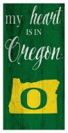Oregon Ducks My Heart State 6" x 12" Sign