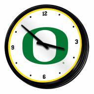 Oregon Ducks Retro Lighted Wall Clock