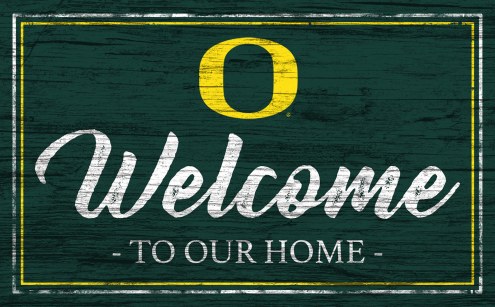 Oregon Ducks Team Color Welcome Sign
