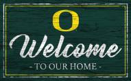 Oregon Ducks Team Color Welcome Sign