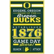 Oregon Ducks Established Wood Sign