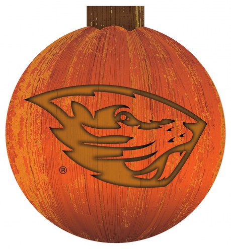 Oregon State Beavers 12&quot; Halloween Pumpkin Sign