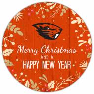 Oregon State Beavers 12" Merry Christmas & Happy New Year Sign