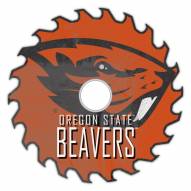 Oregon State Beavers 12" Rustic Circular Saw Sign