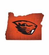 Oregon State Beavers 12" Team Color Logo State Sign
