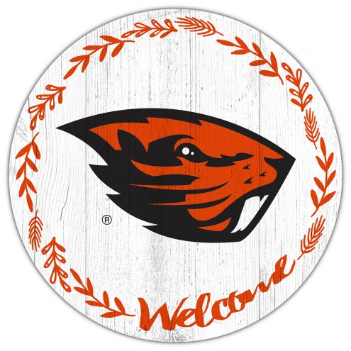 Oregon State Beavers 12&quot; Welcome Circle Sign