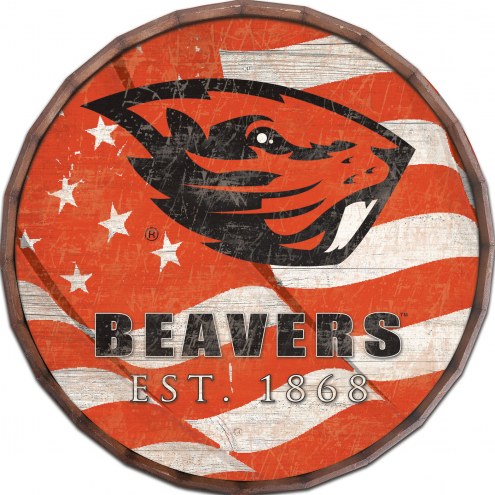 Oregon State Beavers 16&quot; Flag Barrel Top
