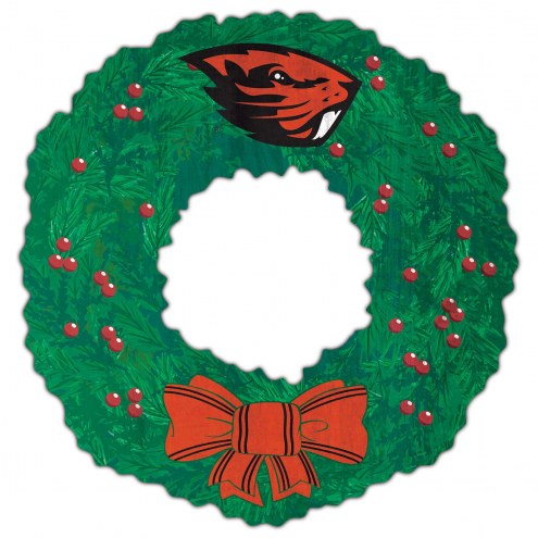 Oregon State Beavers 16&quot; Team Wreath Sign