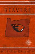 Oregon State Beavers 17" x 26" Coordinates Sign