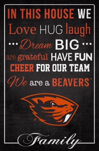 Oregon State Beavers 17&quot; x 26&quot; In This House Sign