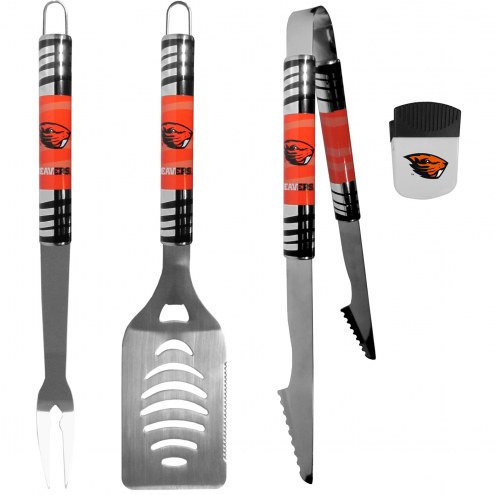 Oregon State Beavers 3 Piece BBQ Set and Chip Clip