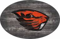 Oregon State Beavers 46" Distressed Wood Oval Sign