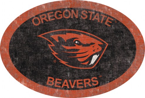 Oregon State Beavers 46&quot; Team Color Oval Sign