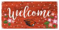 Oregon State Beavers 6" x 12" Floral Welcome Sign
