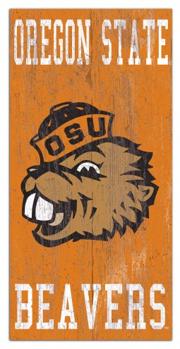 Oregon State Beavers 6&quot; x 12&quot; Heritage Logo Sign