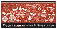 Oregon State Beavers 6" x 12" Merry & Bright Sign