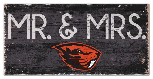 Oregon State Beavers 6&quot; x 12&quot; Mr. & Mrs. Sign