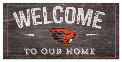 Oregon State Beavers 6&quot; x 12&quot; Welcome Sign