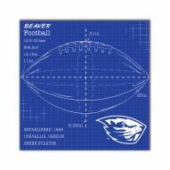 Oregon State Beavers Ball Blueprint 10" x 10" Sign