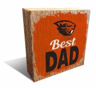 Oregon State Beavers Best Dad 6" x 6" Block