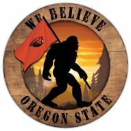 Oregon State Beavers Bigfoot 12" Circle Sign