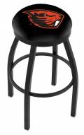 Oregon State Beavers Black Swivel Bar Stool with Accent Ring