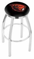 Oregon State Beavers Chrome Swivel Bar Stool with Accent Ring