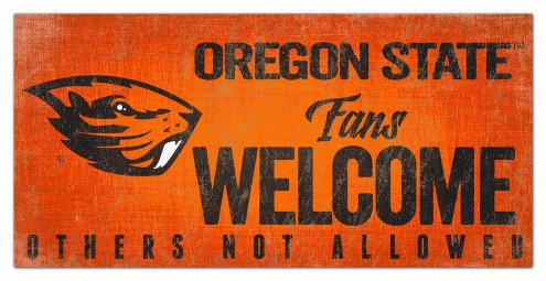 Oregon State Beavers Fans Welcome Sign