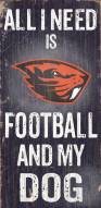 Oregon State Beavers Football & Dog Wood Sign