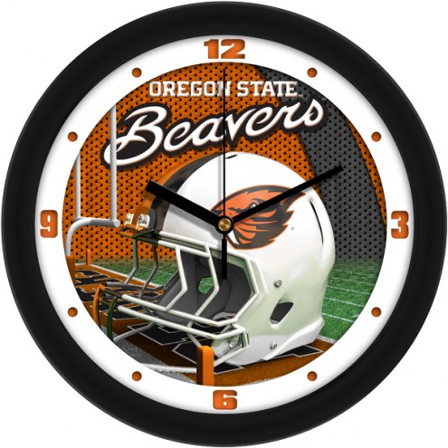 Oregon State Beavers Football Helmet Wall Clock