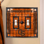 Oregon State Beavers Glass Double Switch Plate Cover
