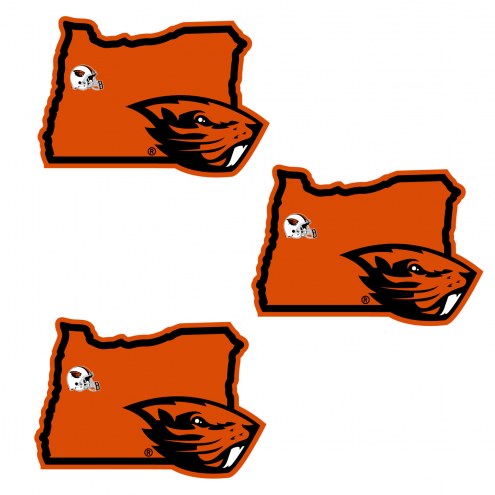 Oregon State Beavers Home State Decal - 3 Pack