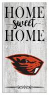 Oregon State Beavers Home Sweet Home Whitewashed 6" x 12" Sign