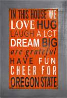 Oregon State Beavers In This House 11" x 19" Framed Sign