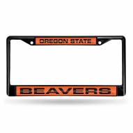 Oregon State Beavers Laser Black License Plate Frame