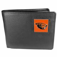 Oregon State Beavers Leather Bi-fold Wallet in Gift Box