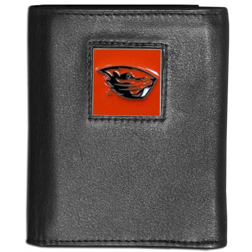 Oregon State Beavers Leather Tri-fold Wallet