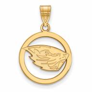 Oregon State Beavers Sterling Silver Gold Plated Small Pendant