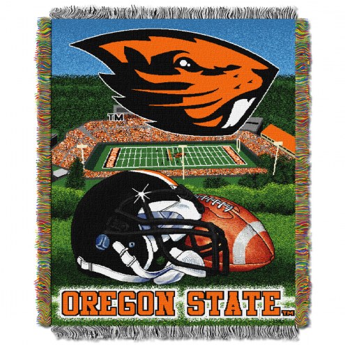 Oregon State Beavers NCAA Woven Tapestry Throw Blanket