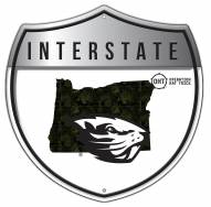 Oregon State Beavers OHT Camo Metal 12" Interstate Sign